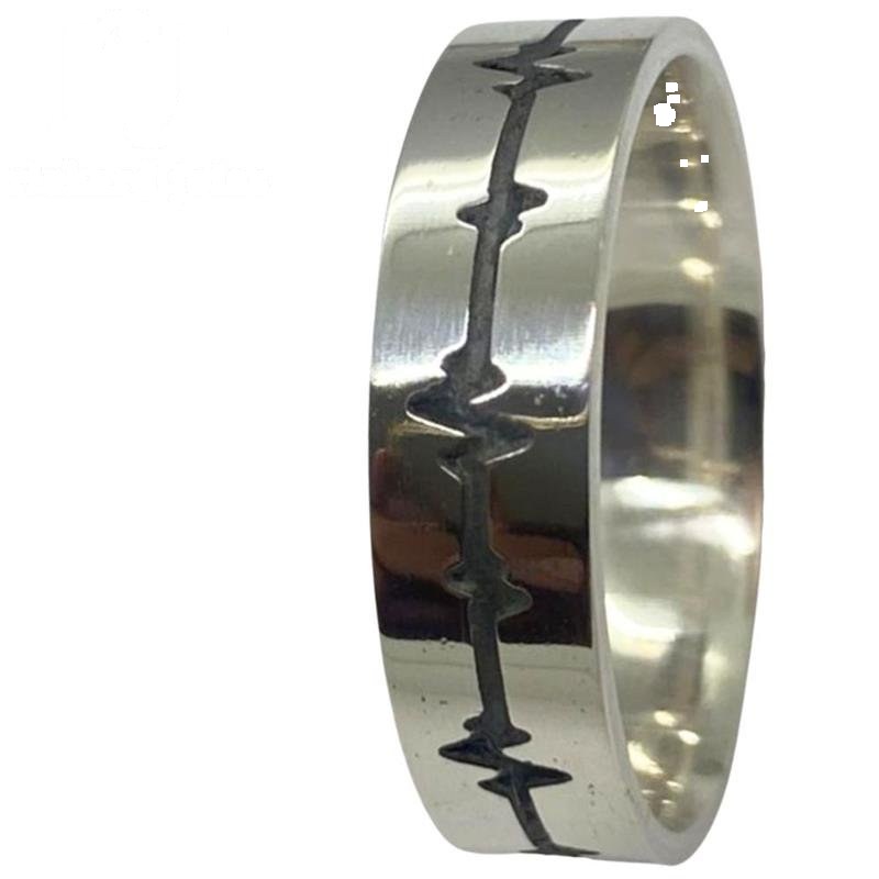 ALIANÇA DE PRATA 6,0MM ANATÔMICA QUADRADA C/ BATIMENTO ENVELHECIDO