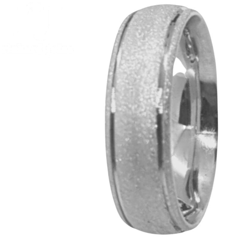 ALIANÇA DE PRATA 7,0MM ANATÔMICA ABAULADA DIAMANTADA C/02 FRISOS 0,50