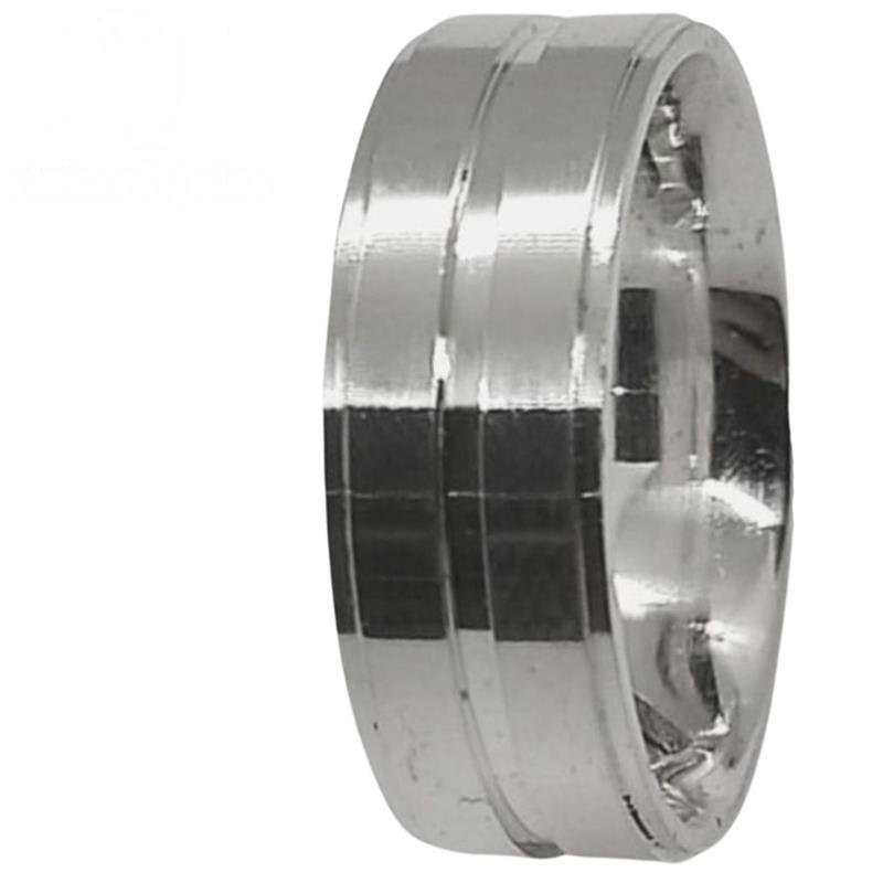 ALIANÇA DE PRATA 7,0MM ANATÔMICA QUADRADA C/01 FRISO DE 1MM