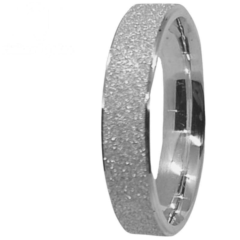 ALIANÇA DE PRATA 4,5MM ANATÔMICA DIAMANTADA C/LATERAL REBAIXADA