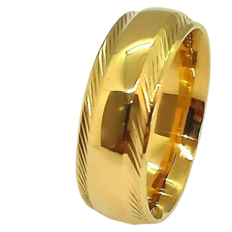 ALIANÇA DE MOEDA 8,0MM ANATÔMICA ABAULADA LATERAL TRABALHADA