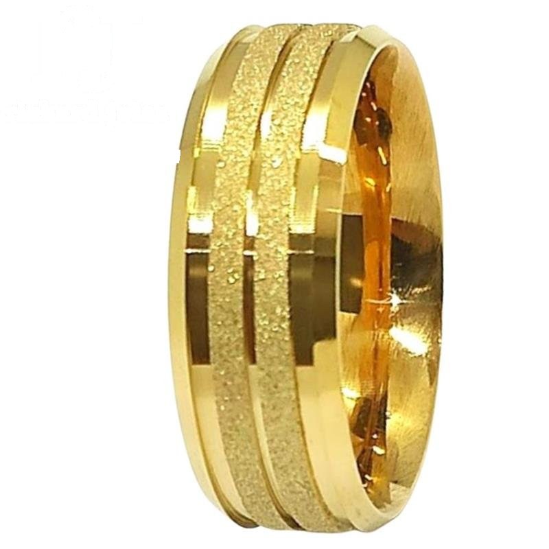 ALIANÇA DE MOEDA 8,0MM *ANATÔMICA QUADRADA CHANFRADA DIAMANTADA
