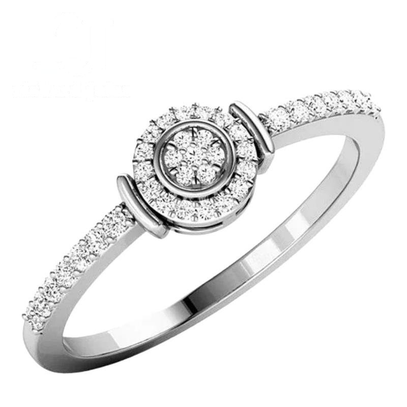 ANEL DE PRATA 925 A 950 DELICADO CRAVEJADO DE ZIRCONIA