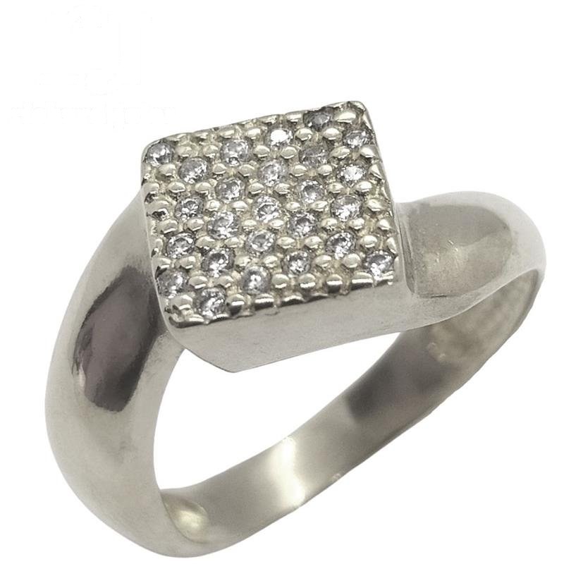 ANEL DE PRATA CRAVEJADO C/24 PEDRAS DE ZIRCONIA