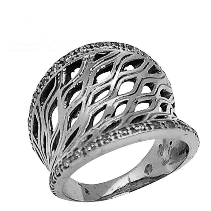 ANEL DE PRATA CRAVEJADO C/40PEDRAS