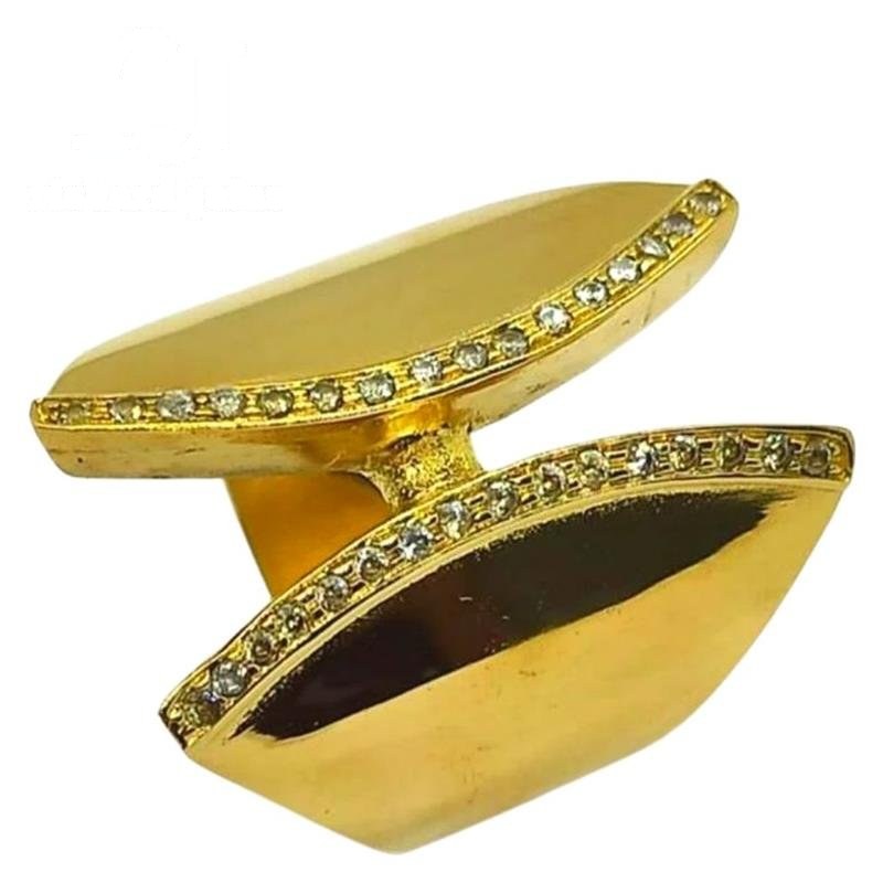 ANEL DE MOEDA C/32 PEDRAS DE ZIRCONIA