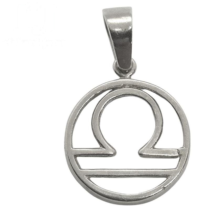 PINGENTE DE PRATA SIGNO LIBRA 1,6 X 1,6