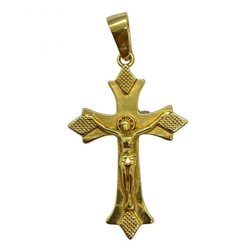 PINGENTE DE MOEDA CRUCIFIXO 3,5 CENTIMETROS