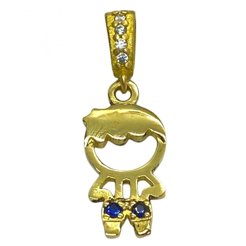 PINGENTE DE MOEDA MENINO DE TAMANHO 1,5 X 0,8