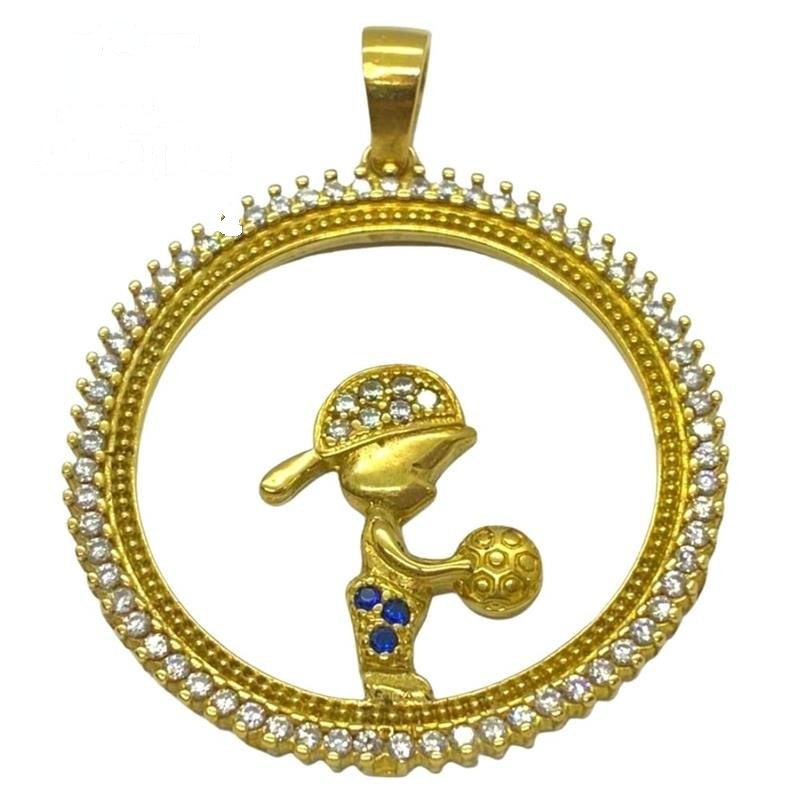 PINGENTE DE MOEDA MANDALA C/105 PEDRAS 01 MENINO