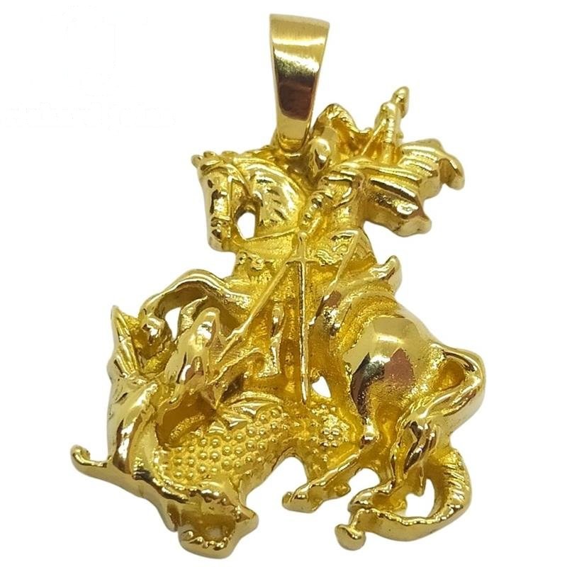PINGENTE DE MOEDA SÃO JORGE 2,6 X 3,0