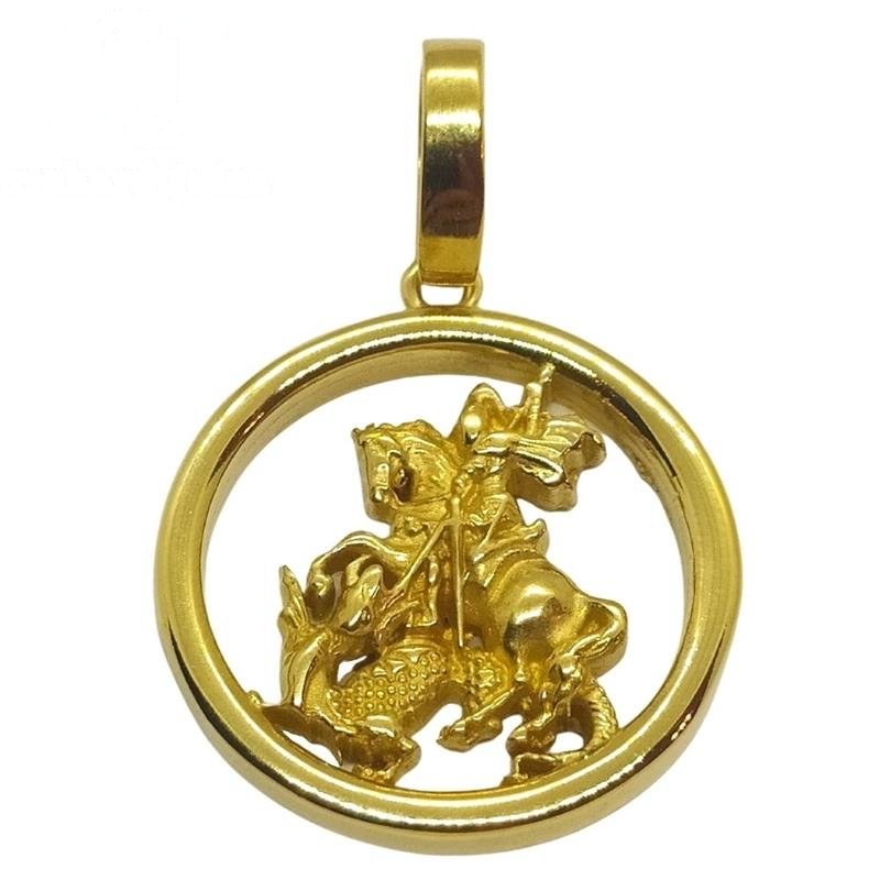 PINGENTE DE MOEDA SÃO JORGE 3,1 X 3,3
