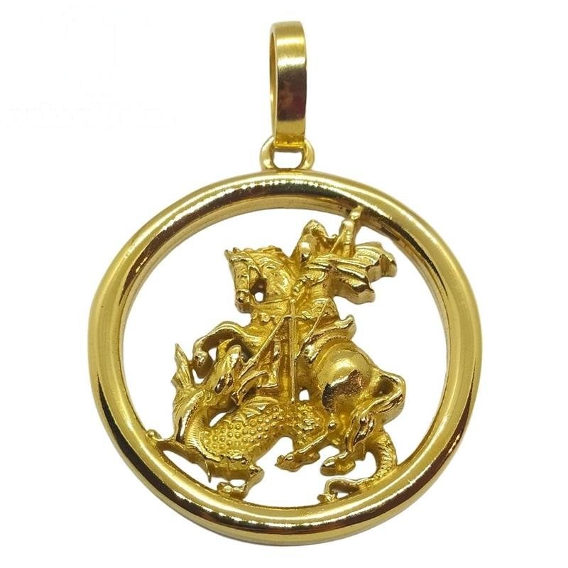 PINGENTE DE MOEDA SÃO JORGE 5,0 X 6,0