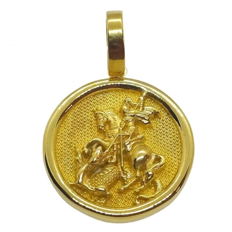 PINGENTE DE MOEDA SÃO JORGE 3,0 X 3,5
