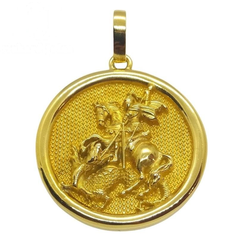 PINGENTE DE MOEDA SÃO JORGE 5,1 X 5,7