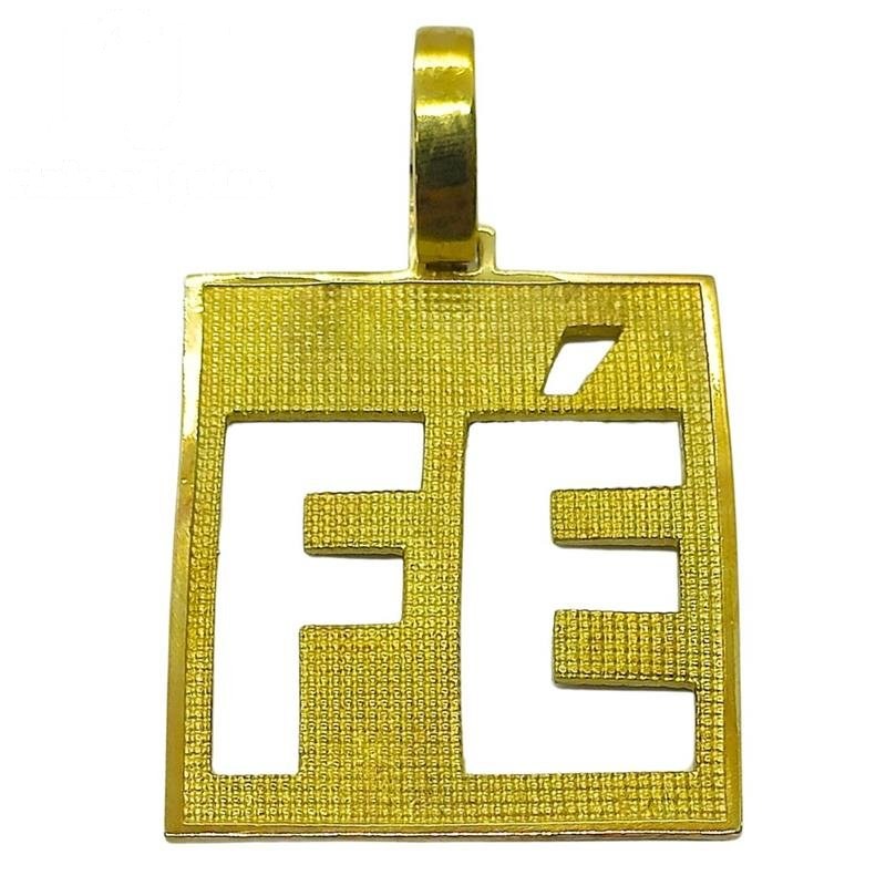 PINGENTE DE MOEDA FÉ DE TAMANHO 2,9 X 3,5