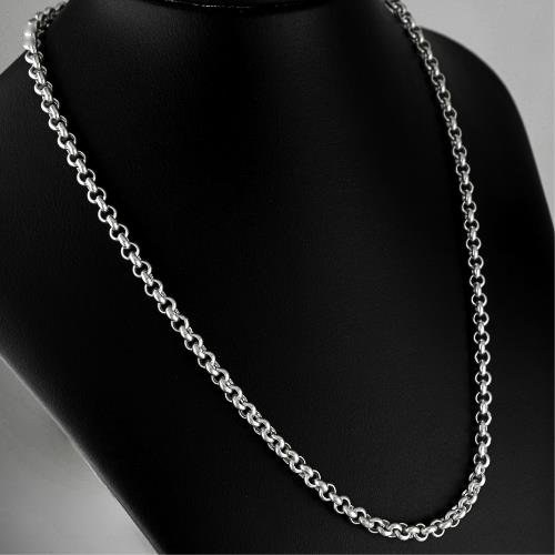CORRENTE DE PRATA 925 PORTUGUESA 4MM 60CM / FECHO BOLINHA