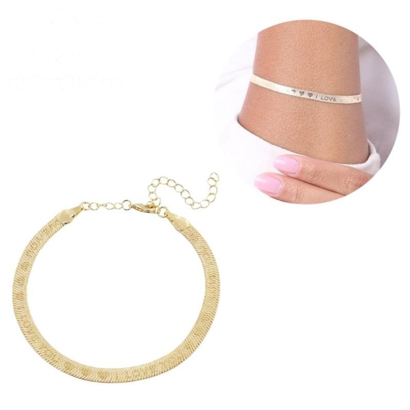 PULSEIRA FOLHEADO A OURO FITA LAMINADA C/ ESCRITA I LOVE YOU